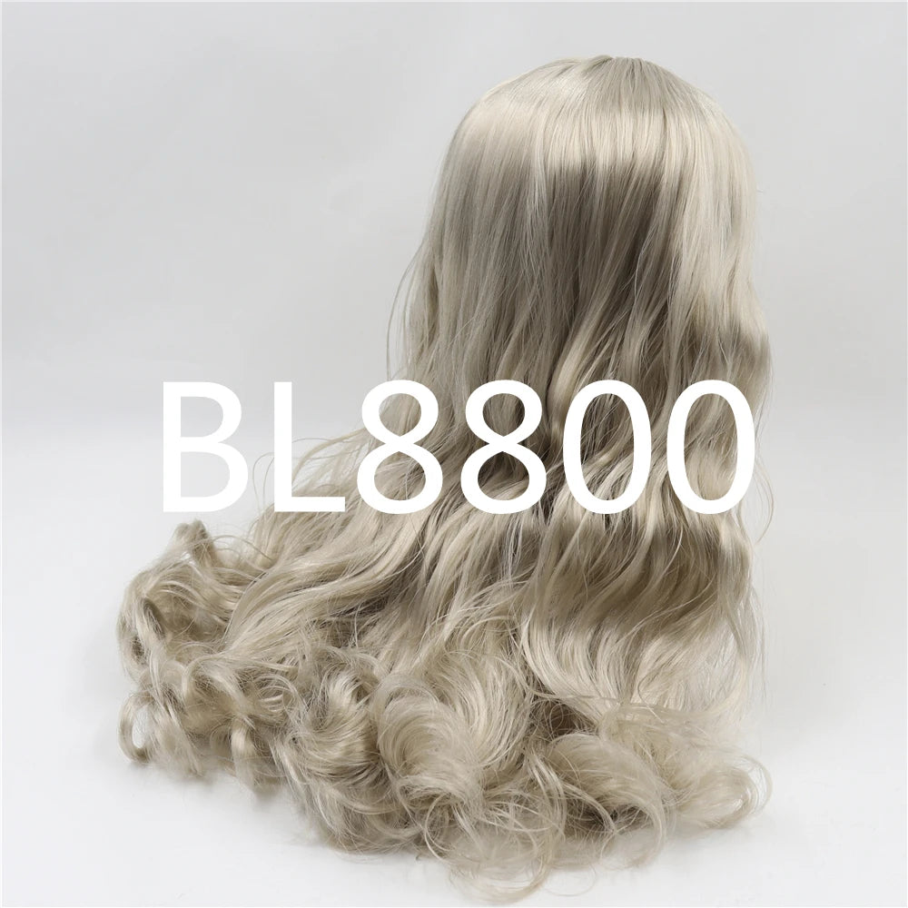 ICY DBS blyth doll rbl scalp and dome wavy hair multi-color wig for custom doll anime toy white skin mix hair