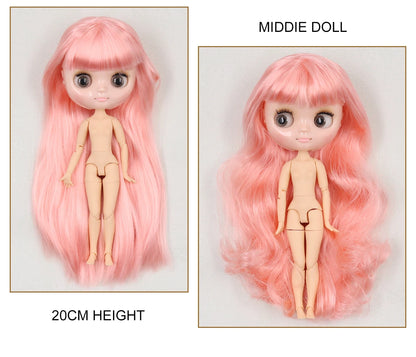 ICY DBS blyth middie doll 1/8 BJD shiny face long hair joint body 20cm toy girls gift