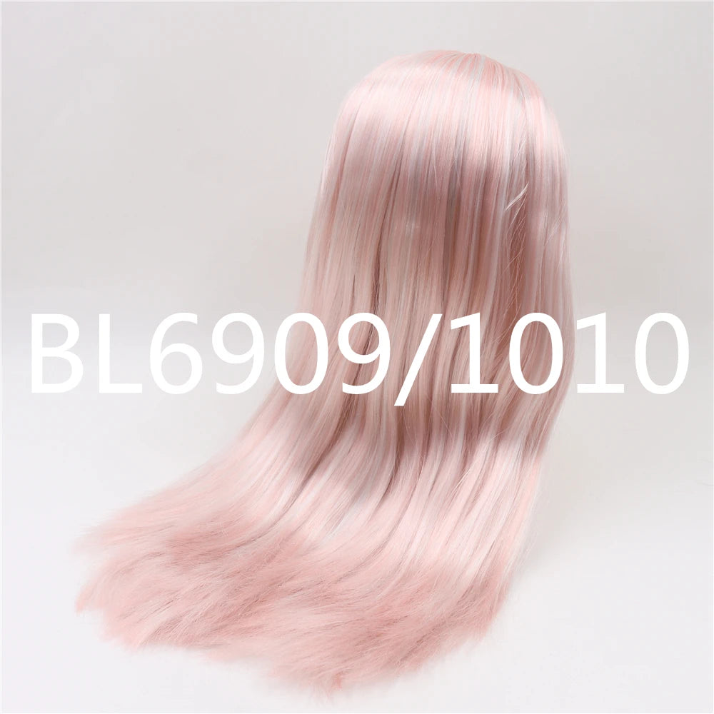 DBS blyth doll icy doll RBL wig only rbl scalp and dome straight hair for DIY custom anime blue hair purple hair black hair