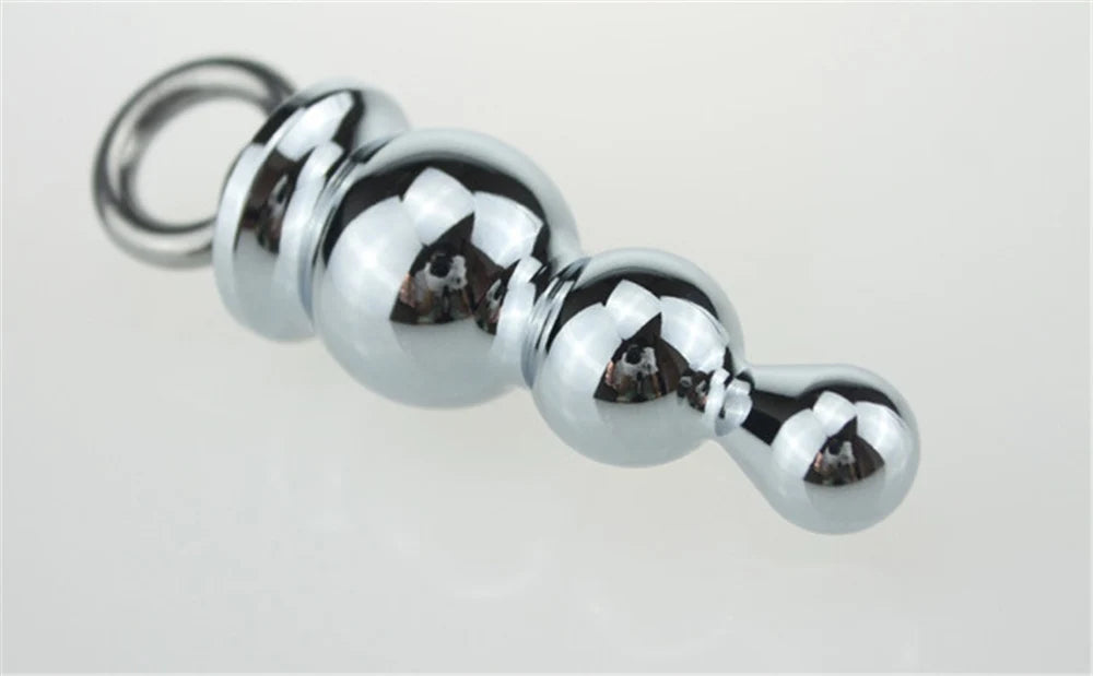 MwOiiOwM Metal Anal Beads Butt Stimulation Prostate Massager Stainless Steel Anus Plug Erotic Sex Toy for Women Men