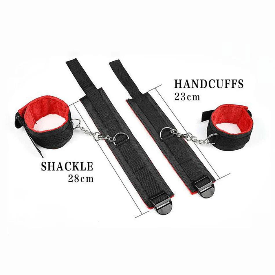 Exotic Accessories Nylon Sex Bondage Set Sexy Lingerie Handcuffs Whip Rope Anal Vibrator Adult Sex Toy for Couples
