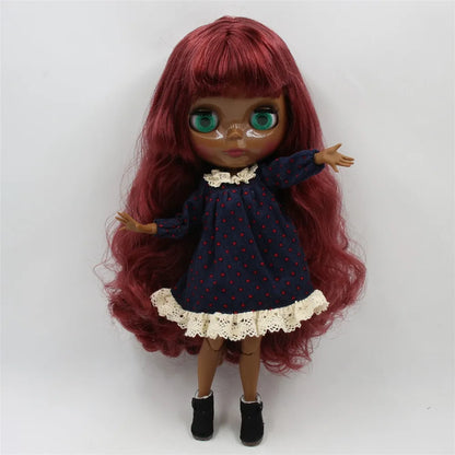 ICY DBS Blyth Doll Toy blyth doll joint body super black skin bjd 30cm doll for DIY custom doll anime girls