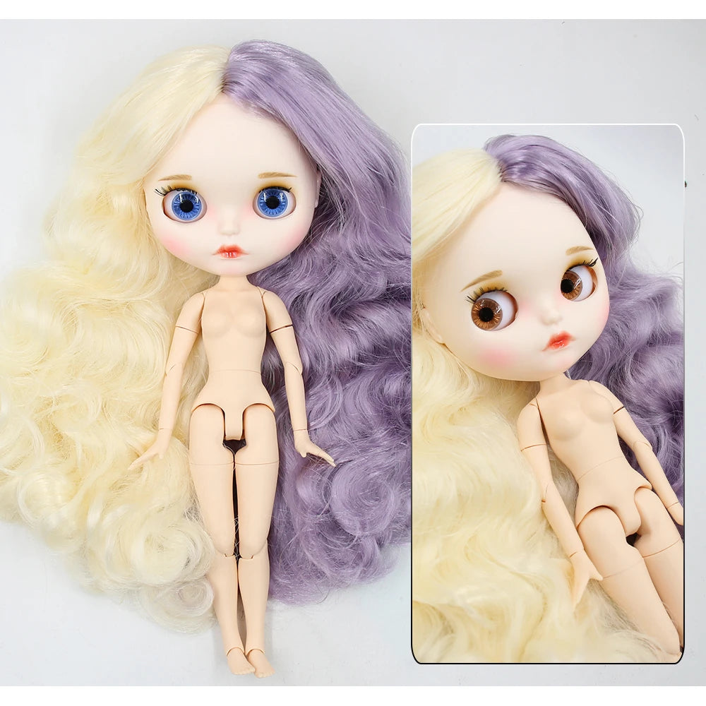 ICY DBS Blyth Doll 1/6 30cm toy bjd joint body matte face nude doll white skin random eyes colors anime girls