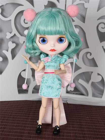 ICY DBS Blyth doll outfits mermaid suit flower dress elegant cheongsam clothes for joint doll toy