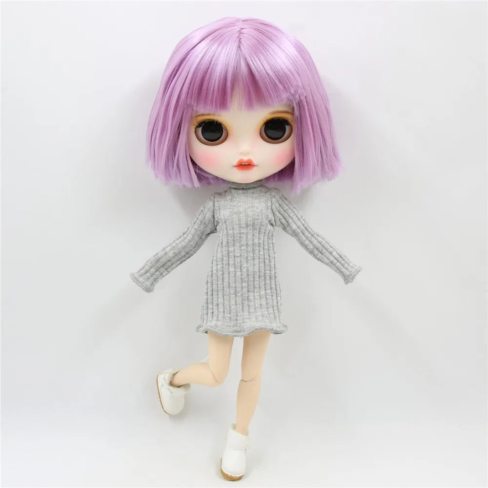 DBS blyth doll icy joint body colorful outfit winter dress toy, only dress no doll