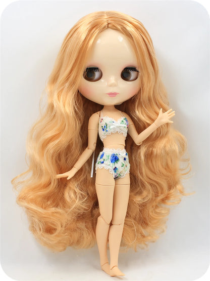 ICY DBS Blyth Doll toy 30cm bjd white skin joint body shiny face random eyes colors