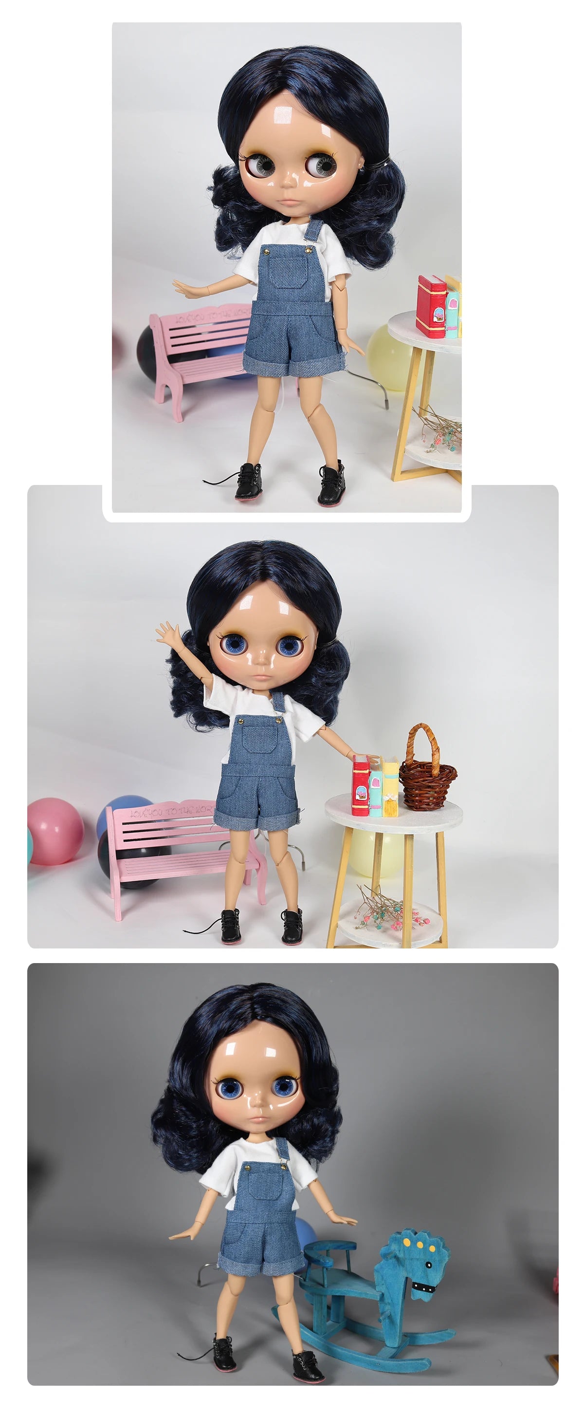 ICY DBS Blyth doll 1/6 bjd matte face shiny face joint body white skin tan skin dark skin 30cm toy girls gift