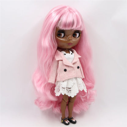 ICY DBS Blyth Doll Toy blyth doll joint body super black skin bjd 30cm doll for DIY custom doll anime girls