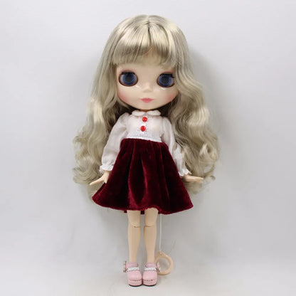 ICY DBS Blyth Doll 1/6 bjd 30cm toy joint body white skin shiny face nude doll
