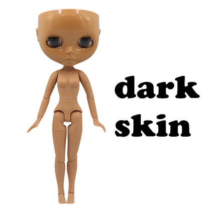 DBS blyth doll joint body bjd toy without makeup shiny face for cutom doll DIY anime girls