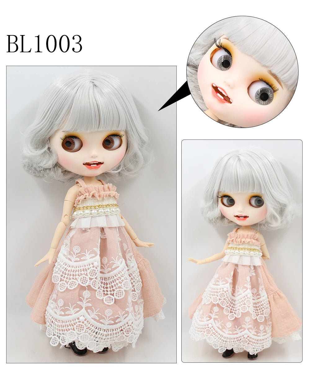 ICY DBS Blyth Doll 1/6 bjd ob24 toy joint body white skin custom doll customized face matte face 30cm toy girls gift