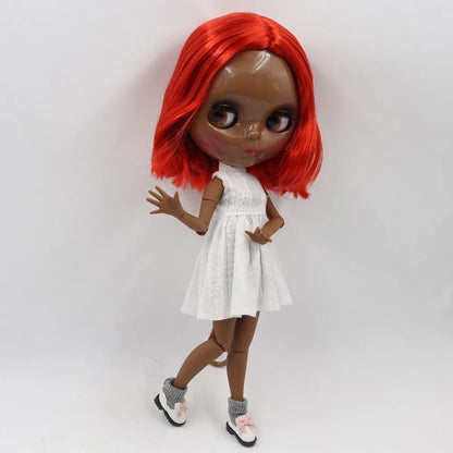 ICY DBS Blyth Doll Toy blyth doll joint body super black skin bjd 30cm doll for DIY custom doll anime girls