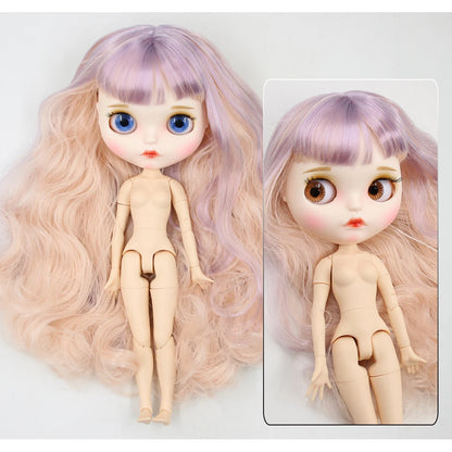 ICY DBS Blyth Doll 1/6 30cm toy bjd joint body matte face nude doll white skin random eyes colors anime girls