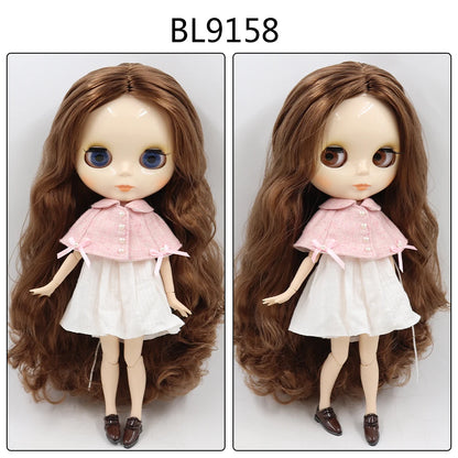 ICY DBS Blyth Doll toy joint body white skin shiny face with clothes and shoes, 30cm 1/6 toy girl gift