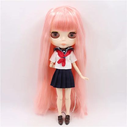 ICY DBS Blyth Doll toy joint body white skin shiny face with clothes and shoes, 30cm 1/6 toy girl gift