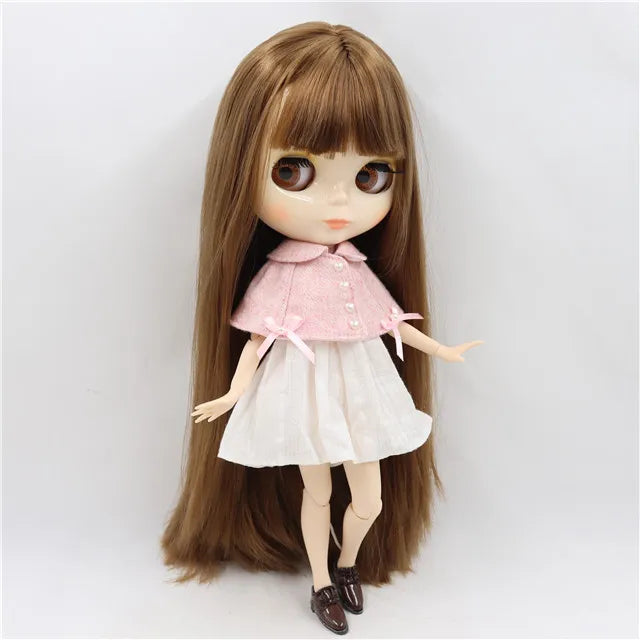ICY DBS Blyth Doll toy joint body white skin shiny face with clothes and shoes, 30cm 1/6 toy girl gift