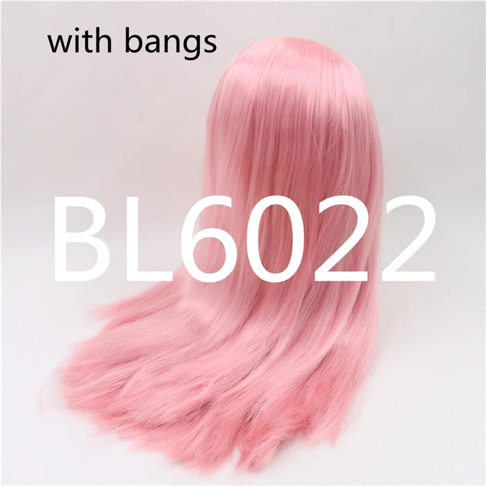 DBS blyth doll icy doll RBL wig only rbl scalp and dome straight hair for DIY custom anime blue hair purple hair black hair