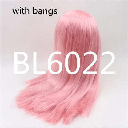 DBS blyth doll icy doll RBL wig only rbl scalp and dome straight hair for DIY custom anime blue hair purple hair black hair