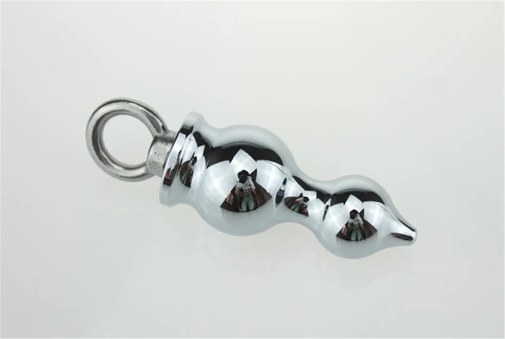 MwOiiOwM Metal Anal Beads Butt Stimulation Prostate Massager Stainless Steel Anus Plug Erotic Sex Toy for Women Men