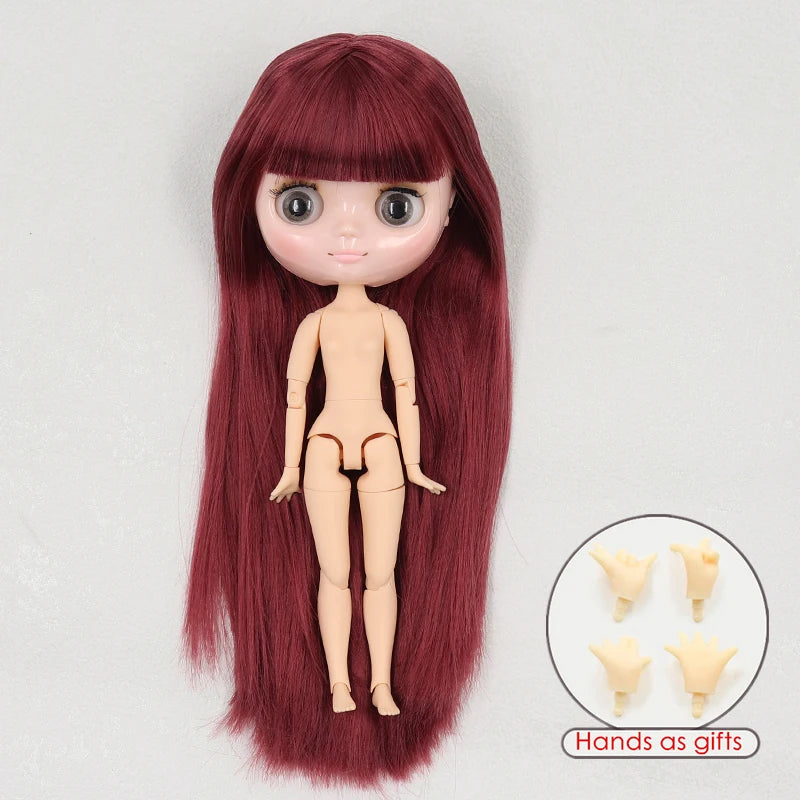 ICY DBS blyth middie doll 1/8 BJD shiny face long hair joint body 20cm toy girls gift