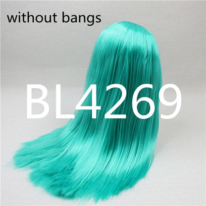 DBS blyth doll icy doll RBL wig only rbl scalp and dome straight hair for DIY custom anime blue hair purple hair black hair