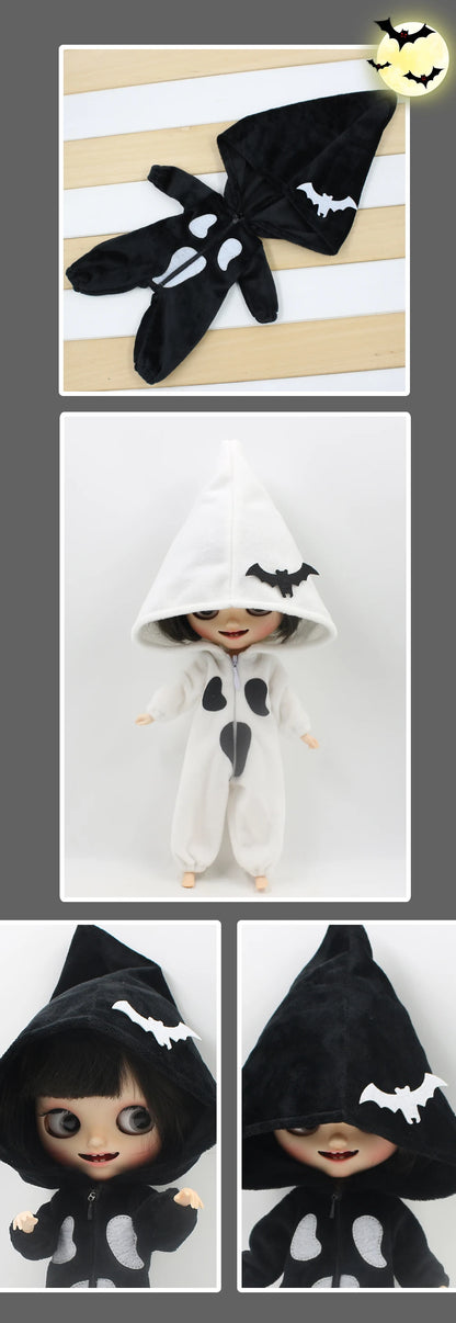 ICY DBS Blyth doll clothes halloween suit pink dress ghost Vampire hat cosplay outfits toy