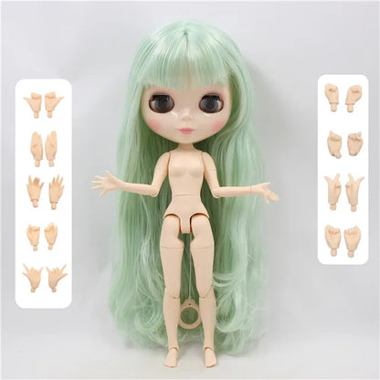 ICY DBS Blyth Doll 1/6 bjd 30cm toy joint body white skin shiny face nude doll