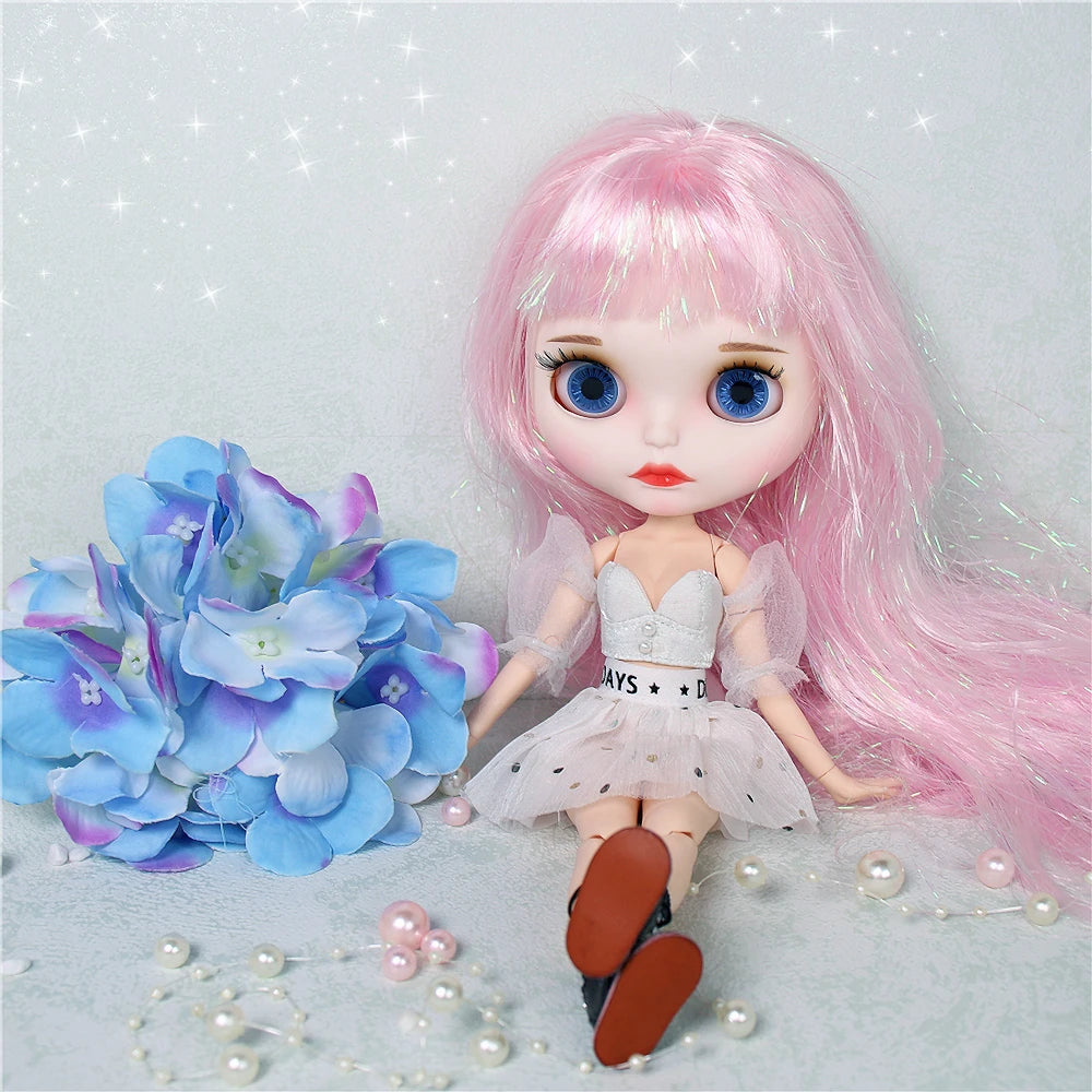 ICY DBS Blyth Doll 1/6 BJD White Skin Joint Body Matte Face With Clothes Shoes Toy Doll 30cm Girls Gift Anime