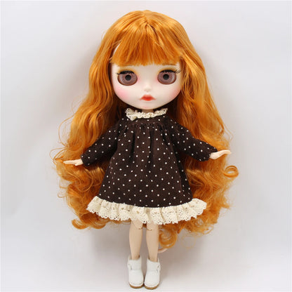 ICY DBS Blyth Doll bjd joint body orange hair matte face 1/6 toy BL0145 30cm girl gift anime