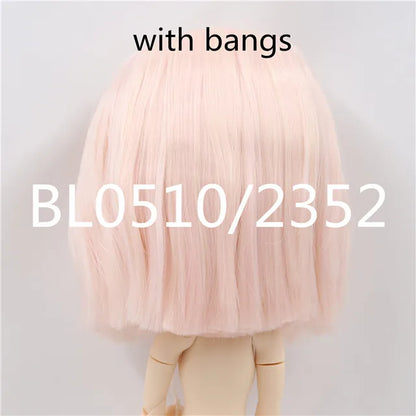 DBS blyth doll icy doll rbl scalp and dome short hair wig toy accessory for DIY custom doll anime blonde hair black hair