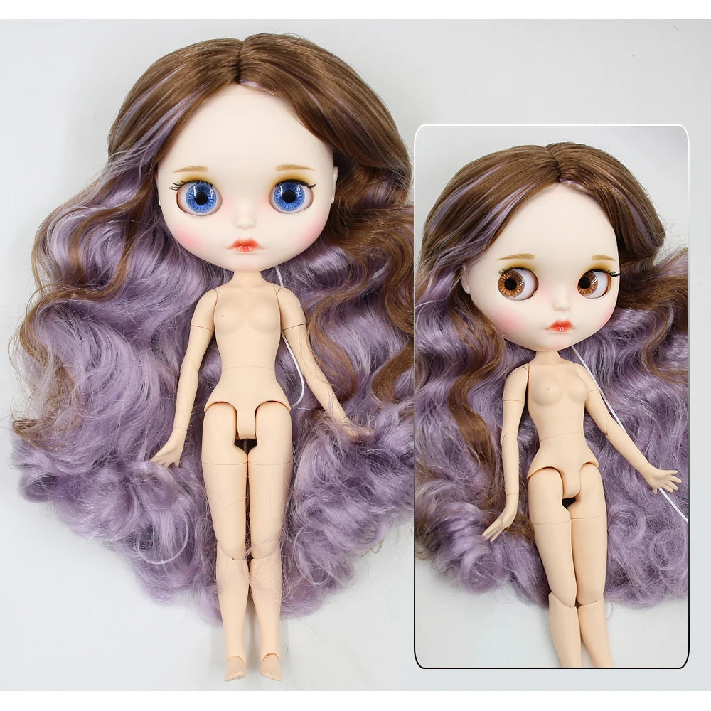 ICY DBS Blyth Doll 1/6 30cm toy bjd joint body matte face nude doll white skin random eyes colors anime girls