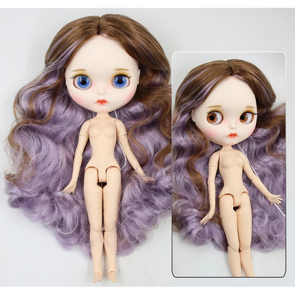 ICY DBS Blyth Doll 1/6 30cm toy bjd joint body matte face nude doll white skin random eyes colors anime girls