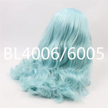 DBS blyth doll icy wig rbl scalp and dome wavy hair DIY doll accessory anime toy white hair purple hair