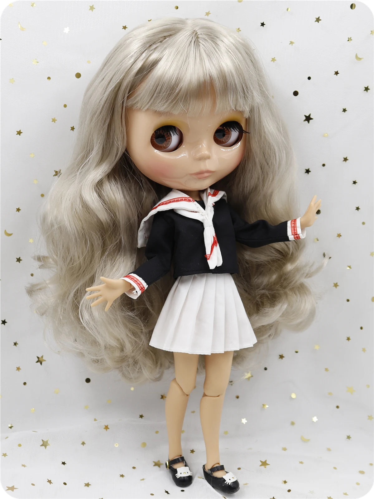 ICY DBS Blyth doll 1/6 bjd 30cm toy tan skin joint body shiny face with clothes shoes anime