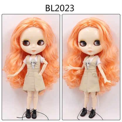 ICY DBS Blyth Doll toy joint body white skin shiny face with clothes and shoes, 30cm 1/6 toy girl gift