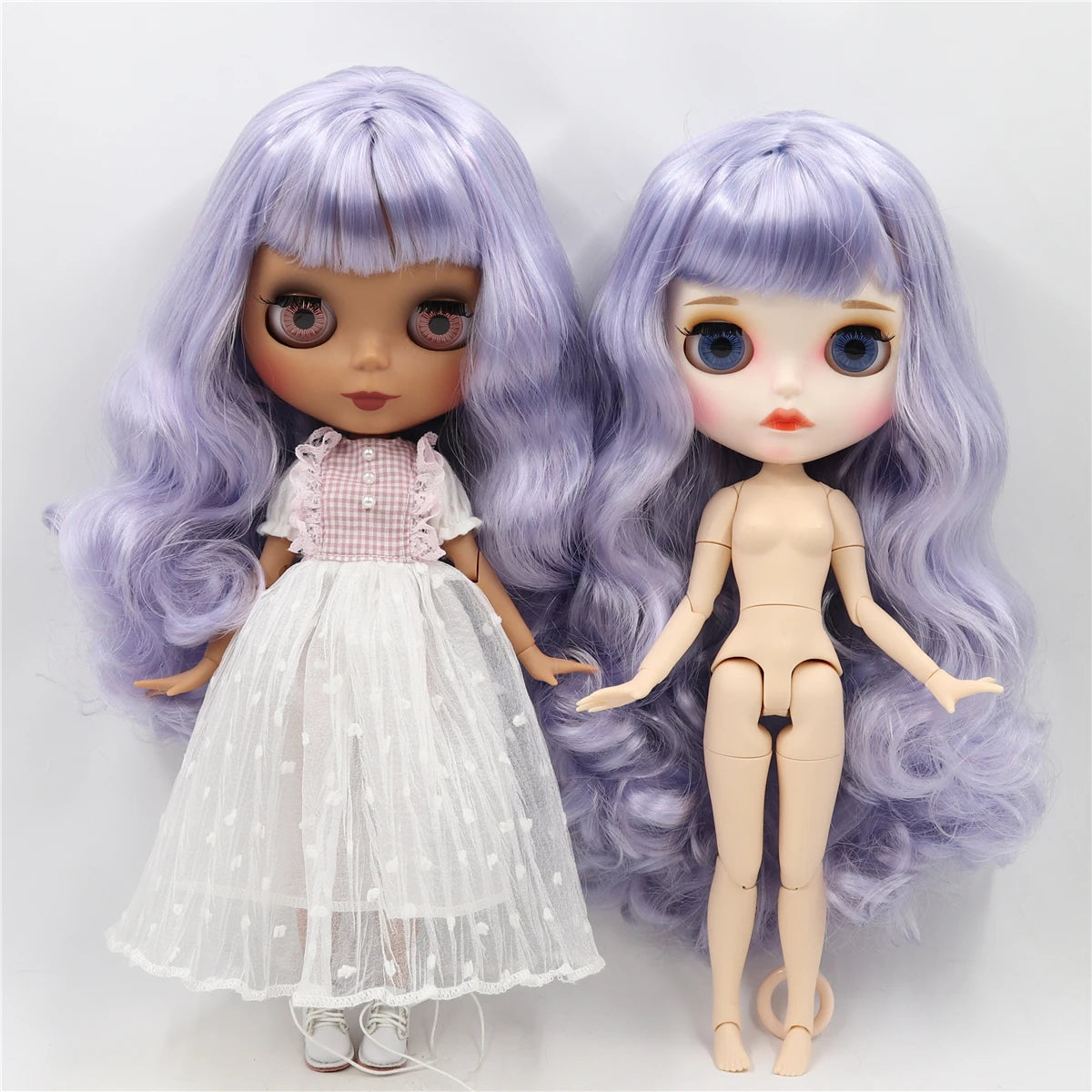 ICY DBS Blyth Doll 1/6 bjd blue mix violet hair joint body matte face 30cm nude doll toy anime girls gift