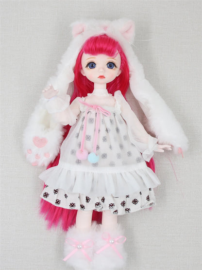 DBS 1/6 BJD DREAM FAIRY Doll Mechanical Joint Body With Makeup Hair Eyes Clothes Shoes Girls SD Anime