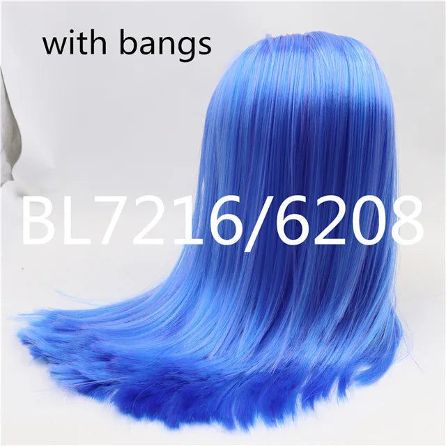DBS blyth doll icy wig only rbl scalp and dome straight hair for DIY custom doll anime toy white skin tan skin dark skin