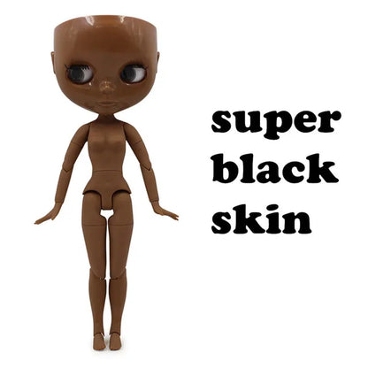 DBS blyth doll joint body bjd toy without makeup shiny face for cutom doll DIY anime girls