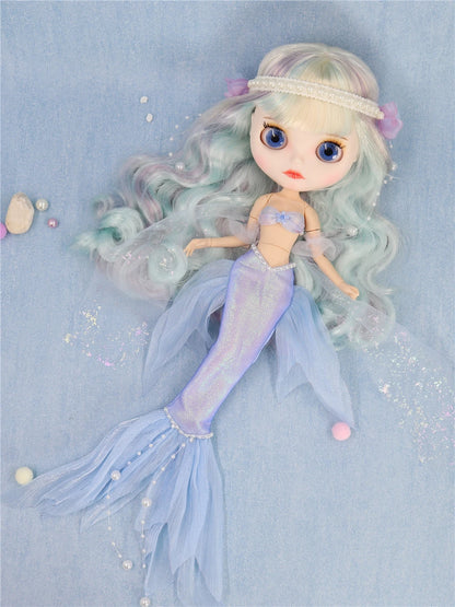 ICY DBS Blyth doll outfits mermaid suit flower dress elegant cheongsam clothes for joint doll toy