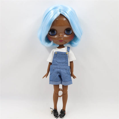 ICY DBS Blyth Doll Toy blyth doll joint body super black skin bjd 30cm doll for DIY custom doll anime girls