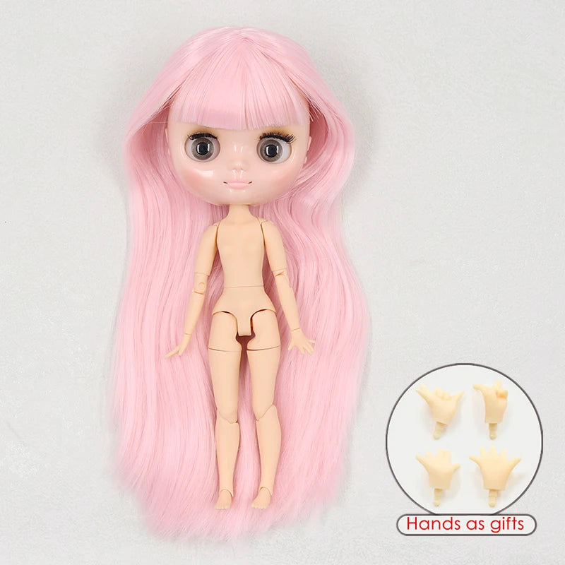 ICY DBS blyth middie doll 1/8 BJD shiny face long hair joint body 20cm toy girls gift