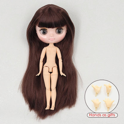 ICY DBS blyth middie doll 1/8 BJD shiny face long hair joint body 20cm toy girls gift