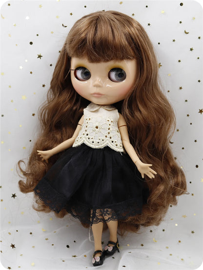 ICY DBS Blyth doll 1/6 bjd 30cm toy tan skin joint body shiny face with clothes shoes anime