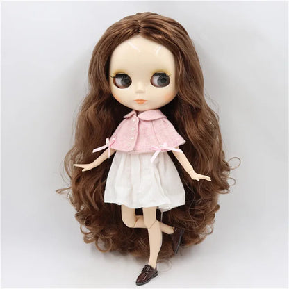 ICY DBS Blyth Doll toy joint body white skin shiny face with clothes and shoes, 30cm 1/6 toy girl gift