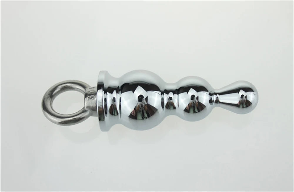 MwOiiOwM Metal Anal Beads Butt Stimulation Prostate Massager Stainless Steel Anus Plug Erotic Sex Toy for Women Men