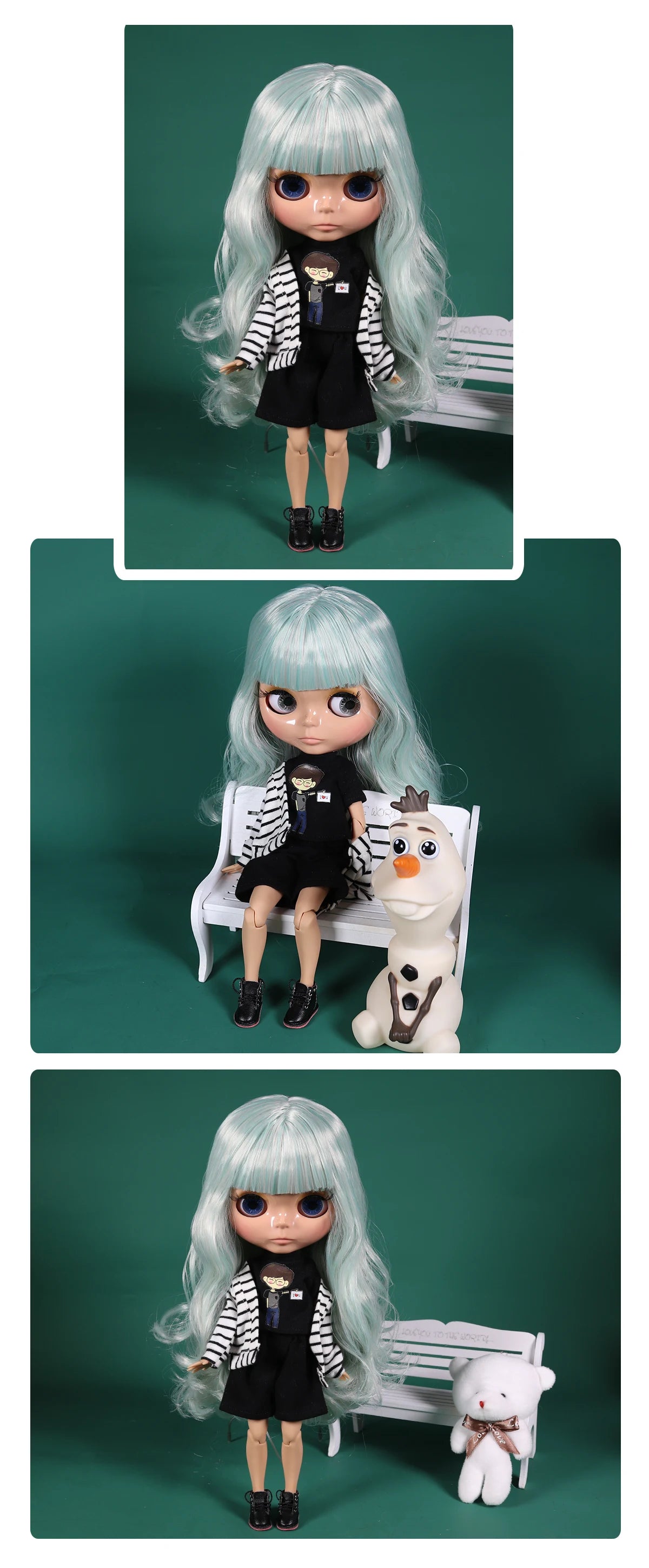 ICY DBS Blyth doll 1/6 bjd matte face shiny face joint body white skin tan skin dark skin 30cm toy girls gift