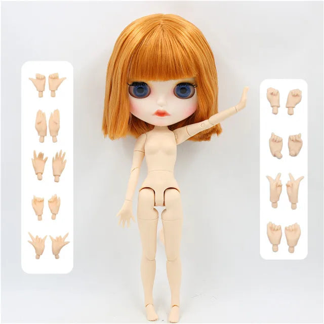 ICY DBS Blyth Doll bjd joint body orange hair matte face 1/6 toy BL0145 30cm girl gift anime