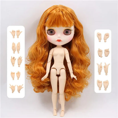 ICY DBS Blyth Doll bjd joint body orange hair matte face 1/6 toy BL0145 30cm girl gift anime