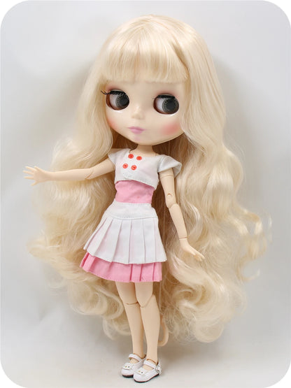 ICY DBS Blyth Doll toy 30cm bjd white skin joint body shiny face random eyes colors